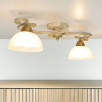 Plafonnier AURORA WHITE en blanc shabby 2flmg
