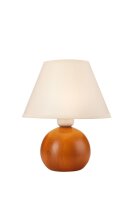 Petite lampe de table tissu bois 24cm confortable FAYA
