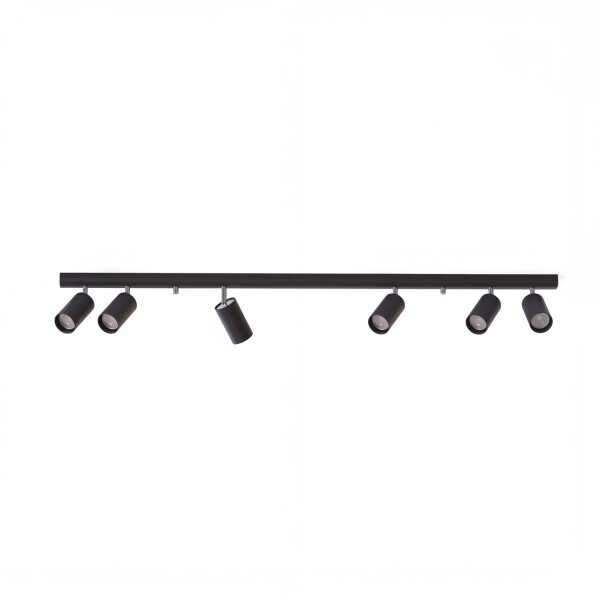 XXL Spot de plafond noir 119 cm de long 6x GU10 métal