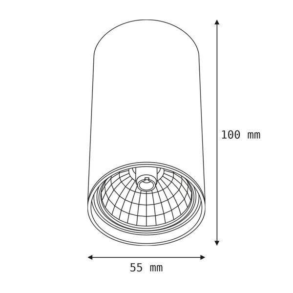 Lampe spot blanche GU10 petite Ø5,5cm plafond EYE