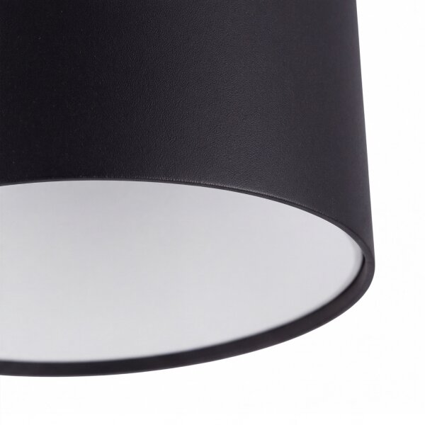 Spot de plafond étroit rond Moderne Métal Ø13cm E27 Noir