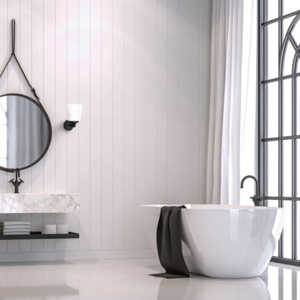 Applique salle de bain blanc noir métal IP44