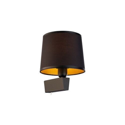 Applique avec interrupteur Abat-jour en tissu noir or Moderne