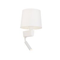 Applique avec lampe de lecture Interrupteur Blanc...