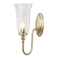 Applique de salle de bain IP44 en laiton verre avec LED