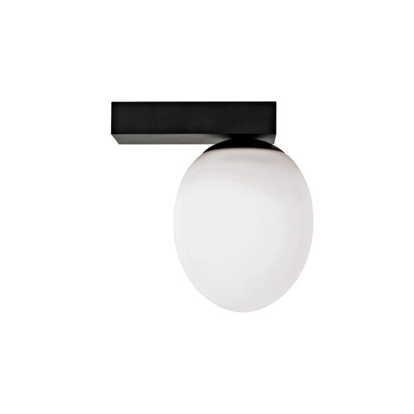 Petite lampe murale intérieure verre Abat-jour H:19cm IP44 Noir