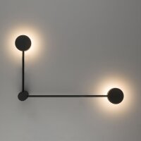 Applique noire Moderne 32,5x52cm plat 2x GX53