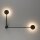 Applique noire Moderne 32,5x52cm plat 2x GX53