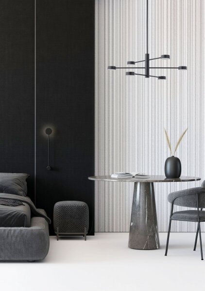 Applique noire ONORA métal lumière indirecte 52cm