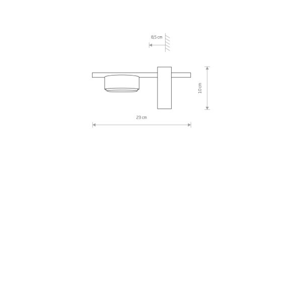 Applique murale noire Moderne Aluminium Métal GX53