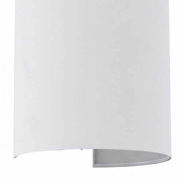 Applique murale résidentielle Blanc H:35cm étroit E27 semi-circulaire