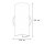 Applique murale résidentielle Blanc H:35cm étroit E27 semi-circulaire