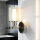 Petite lampe murale avec interrupteur Abat-jour en verre IP44 H:17cm