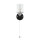 Petite lampe murale avec interrupteur Abat-jour en verre IP44 H:17cm
