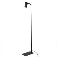 Lampadaire réglable salon noir métal 124cm