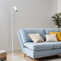 Petit lampadaire Blanc 124cm Moderne flexible GU10...