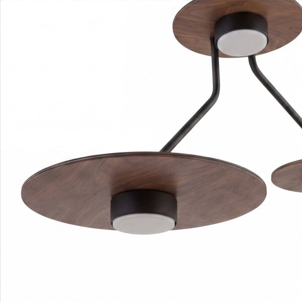 Plafonnier réglable métal bois 3x GX53 faible éblouissement
