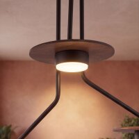Plafonnier réglable métal bois 3x GX53...