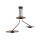 Plafonnier réglable métal bois 3x GX53 faible éblouissement