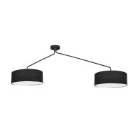 Plafonnier ajustable noir 100-156cm de long 6x E27
