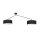 Plafonnier ajustable noir 100-156cm de long 6x E27