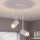 Spot de plafond moderne blanc or H:41cm ajustable 2x