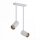 Spot de plafond moderne blanc or H:41cm ajustable 2x