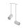 Spot de plafond Blanc allongé H:41 Moderne flexible 2x
