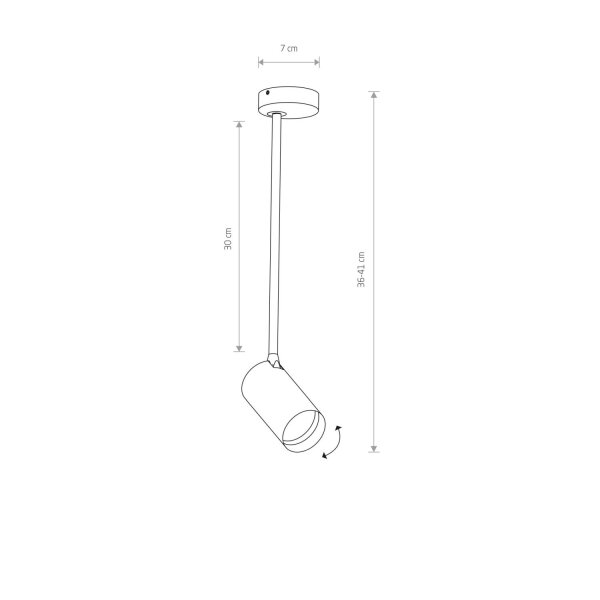 Spot de plafond moderne blanc or H:41cm ajustable GU10