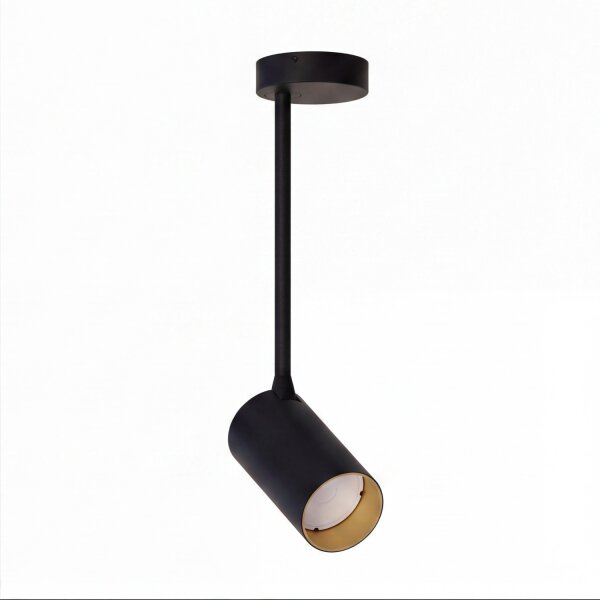 Plafonnier élégant en noir et or réglable H:41cm