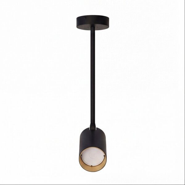 Plafonnier élégant en noir et or réglable H:41cm