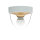 Plafonnier rond blanc or petit Ø18cm IP44 Moderne