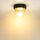 Petite lampe de plafond noir or Ø18cm rond IP44 E27