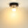 Plafonnier rond noir Ø18cm petit IP44 Moderne MAIRA