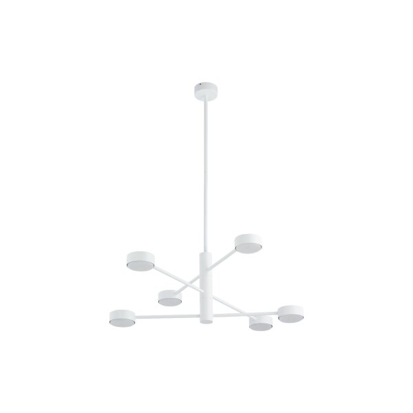 Plafonnier moderne blanc pivotant H:85cm 6-flamme