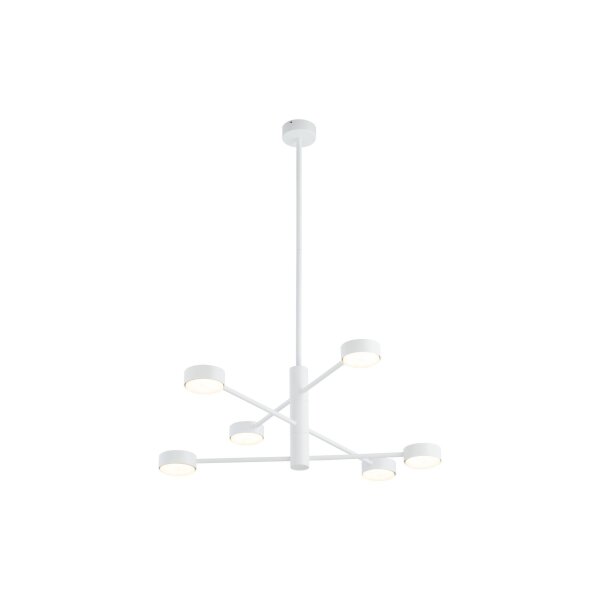 Plafonnier moderne blanc pivotant H:85cm 6-flamme