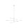 Plafonnier moderne blanc pivotant H:85cm 6-flamme