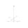 Plafonnier moderne blanc pivotant H:85cm 6-flamme