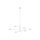 Plafonnier moderne blanc pivotant H:85cm 6-flamme