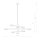 Plafonnier moderne blanc pivotant H:85cm 6-flamme