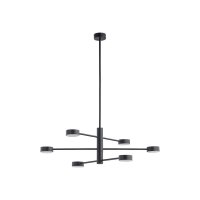Plafonnier noir m&eacute;tal pivotant H:85cm 6x GX53