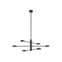 Plafonnier noir métal pivotant H:85cm 6x GX53