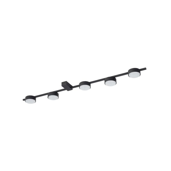 Lange Deckenleuchte Schwarz 98cm Metall Aluminium 5x