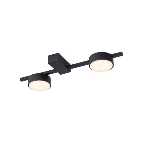 Petit plafonnier Noir L:39cm Aluminium Métal