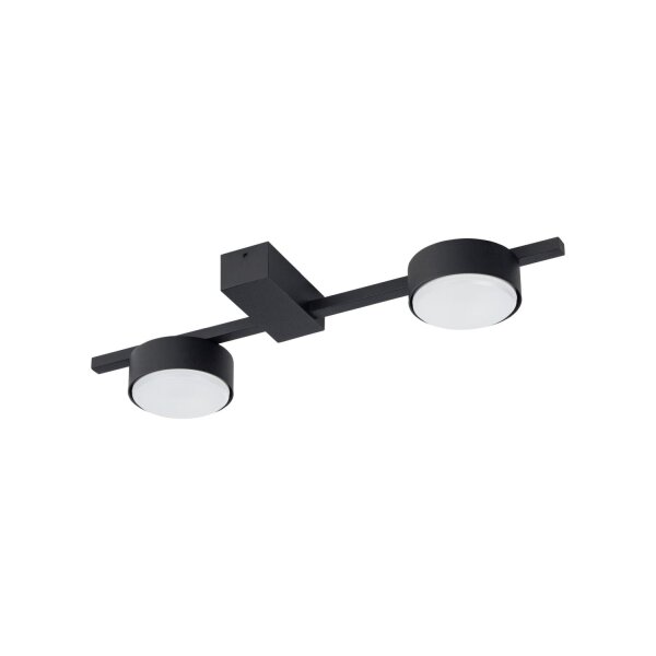 Petit plafonnier Noir L:39cm Aluminium Métal
