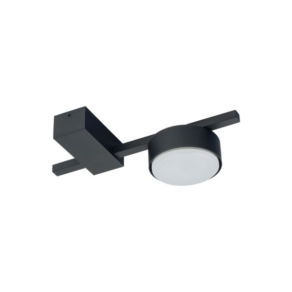 Plafonnier noir petit L:23cm Aluminium Métal