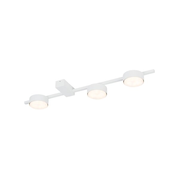 Plafonnier allongé Blanc L:59cm Aluminium Métal