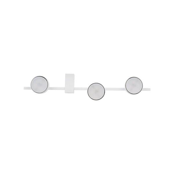Plafonnier allongé Blanc L:59cm Aluminium Métal
