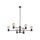 Lustre minimaliste noir métal H:86cm pour