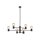 Lustre minimaliste noir métal H:86cm pour